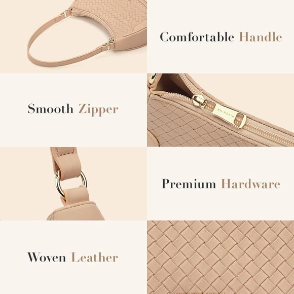 Shoulder Bag for Women Small Purse Trendy Clutch Hobo Bag Vegan Leather Mini Han - Picture 5 of 6